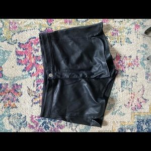 Divided Leather Shorts